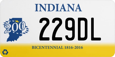 IN license plate 229DL