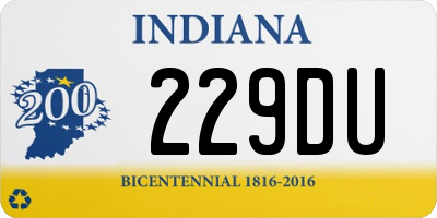 IN license plate 229DU