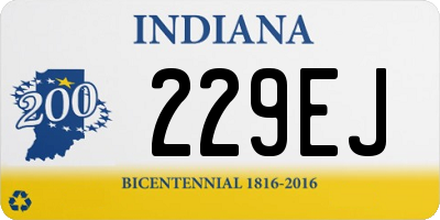 IN license plate 229EJ