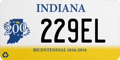 IN license plate 229EL