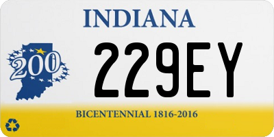 IN license plate 229EY