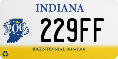 IN license plate 229FF