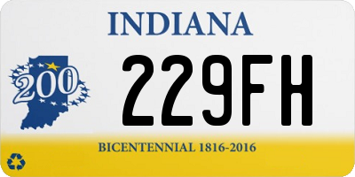 IN license plate 229FH