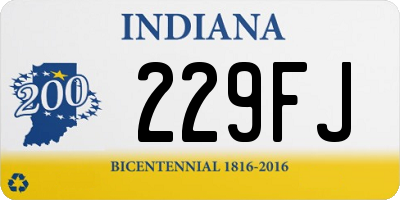 IN license plate 229FJ