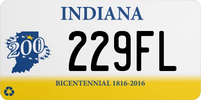 IN license plate 229FL