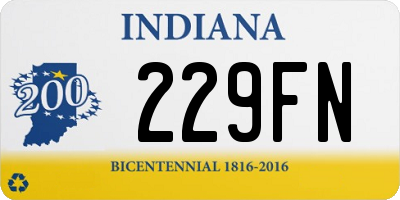 IN license plate 229FN