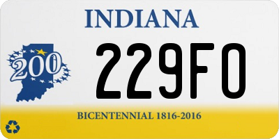 IN license plate 229FO