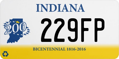 IN license plate 229FP