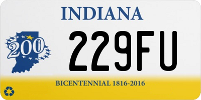 IN license plate 229FU