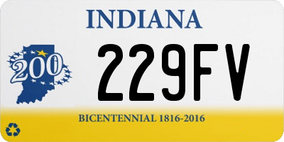 IN license plate 229FV