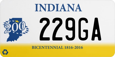 IN license plate 229GA