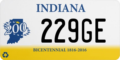 IN license plate 229GE