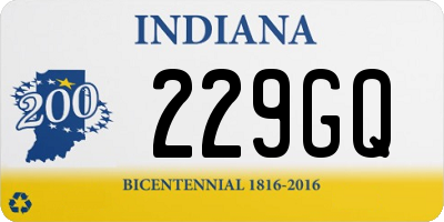 IN license plate 229GQ