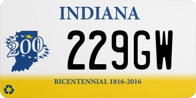 IN license plate 229GW