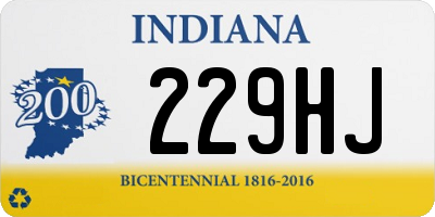 IN license plate 229HJ