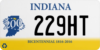 IN license plate 229HT