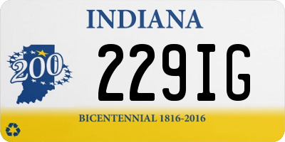 IN license plate 229IG