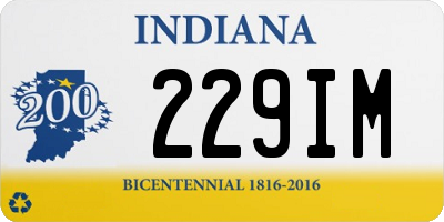 IN license plate 229IM