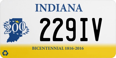 IN license plate 229IV