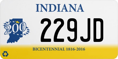 IN license plate 229JD