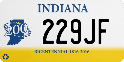 IN license plate 229JF