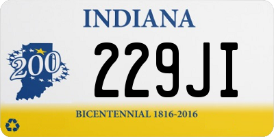 IN license plate 229JI