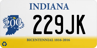 IN license plate 229JK