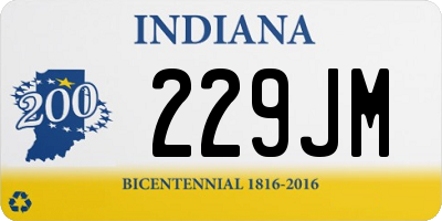 IN license plate 229JM