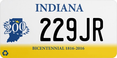 IN license plate 229JR