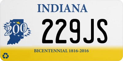 IN license plate 229JS