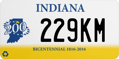 IN license plate 229KM