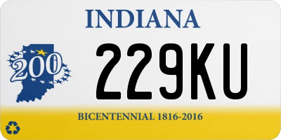 IN license plate 229KU