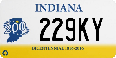 IN license plate 229KY