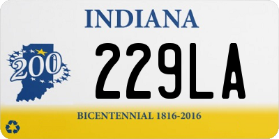 IN license plate 229LA