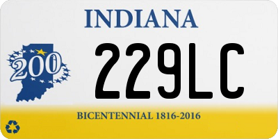 IN license plate 229LC