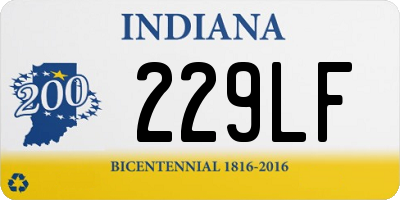 IN license plate 229LF