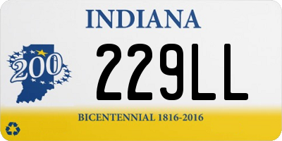 IN license plate 229LL