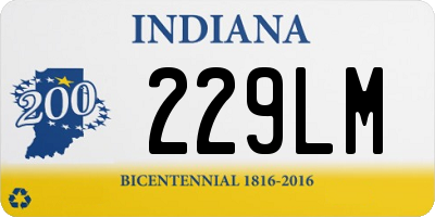 IN license plate 229LM