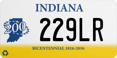 IN license plate 229LR