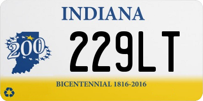 IN license plate 229LT