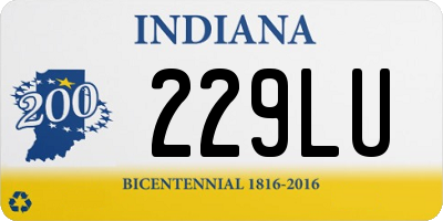 IN license plate 229LU