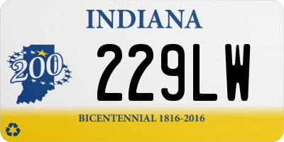 IN license plate 229LW