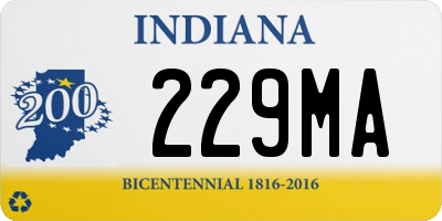 IN license plate 229MA