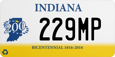 IN license plate 229MP