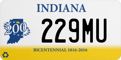 IN license plate 229MU