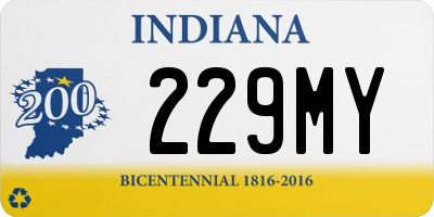 IN license plate 229MY