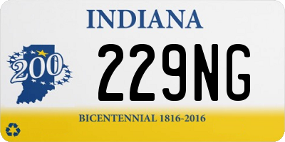 IN license plate 229NG