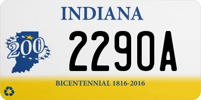 IN license plate 229OA