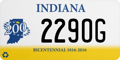 IN license plate 229OG