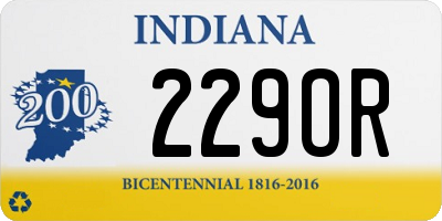 IN license plate 229OR
